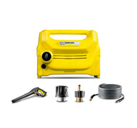 غسالة الضغط الأفقية Karcher K1 مع خرطوم ضغط عالي بطول 6 أمتار، وإزالة المياه