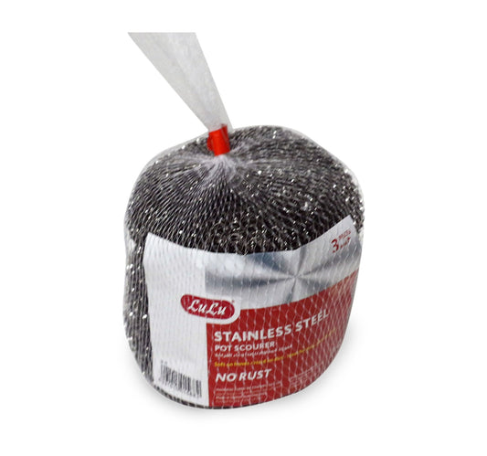 LuLu Stainless Steel Pot Scourer 3 pcs
