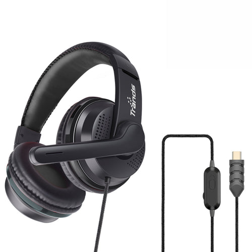 Trands Type-C Stereo Wired Headphones with Microphone HS998 Lulu Hypermarket