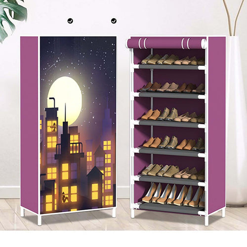 Maple Leaf Home 3D Fabric Shoe Cabinet 6Layer, 1001