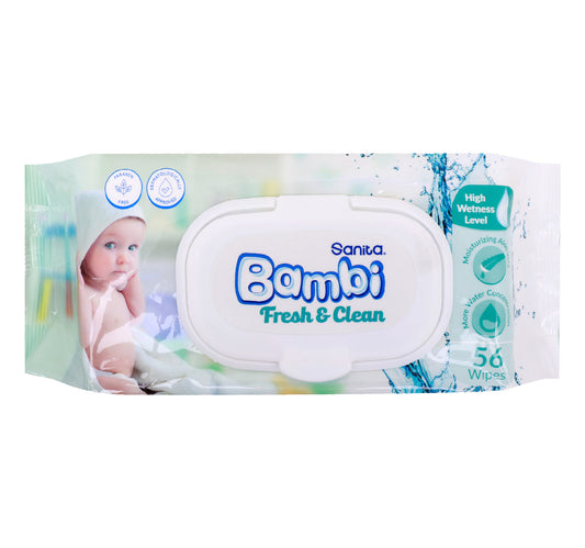Sanita Bambi Baby Wipes 56 pcs