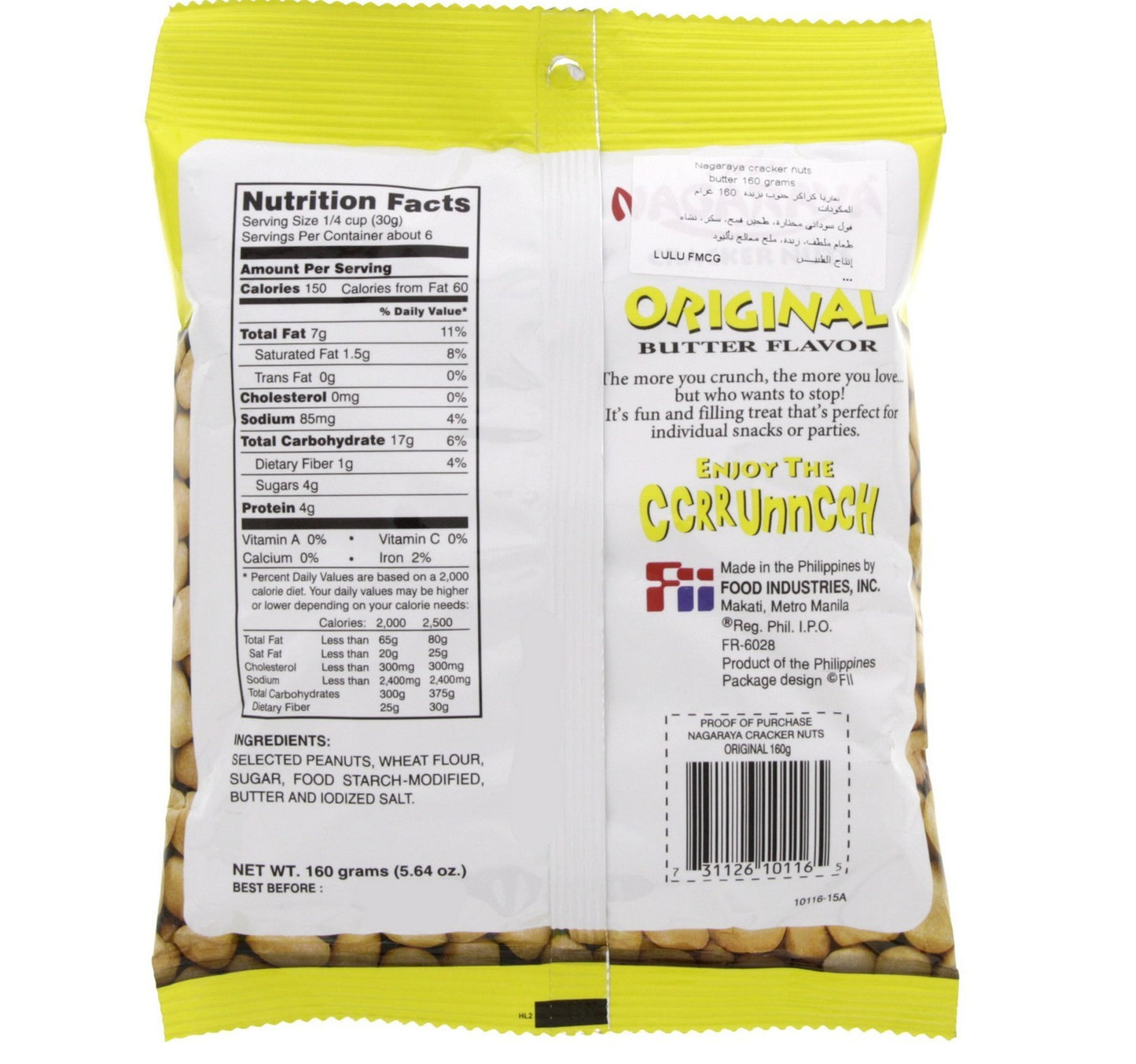 Nagaraya Original Cracker Nuts 160 g