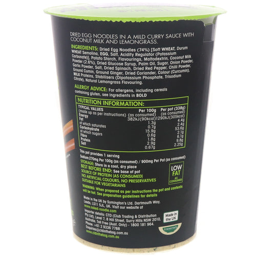 Naked Noodle Thai Green Curry Egg Noodles 78 g