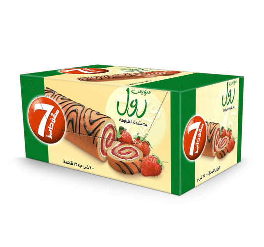 7 Days Strawberry Mini Roll Cake 12 x 20 g