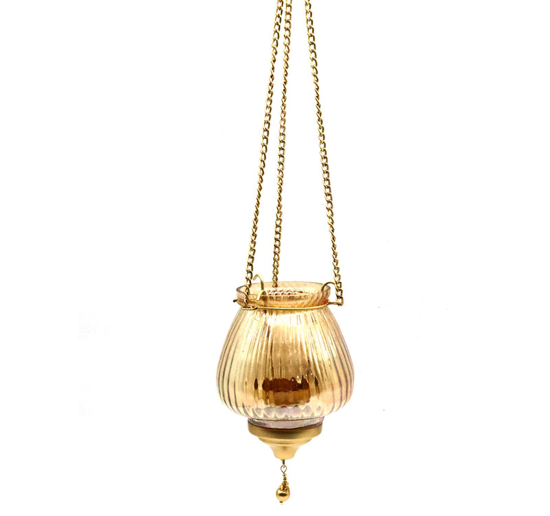 Maple Leaf Enzo Fluted Hanging Tealight Candle Holder