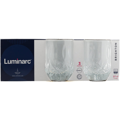 Luminarc Brighton Glass, 27 cl, 3 pcs, E7545