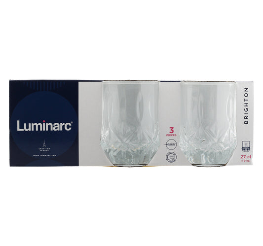 Luminarc Brighton Glass, 27 cl, 3 pcs, E7545