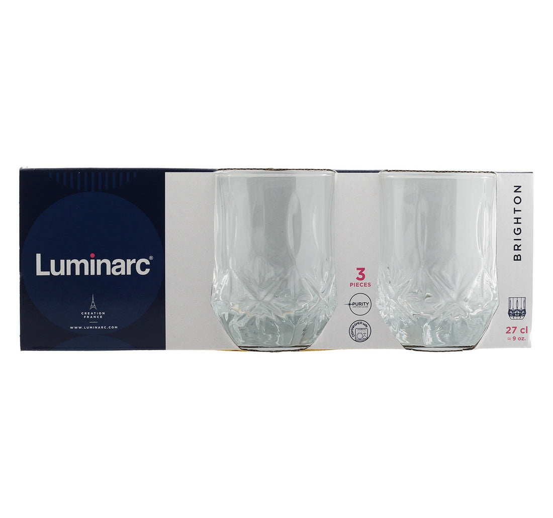 Luminarc Brighton Glass, 27 cl, 3 pcs, E7545