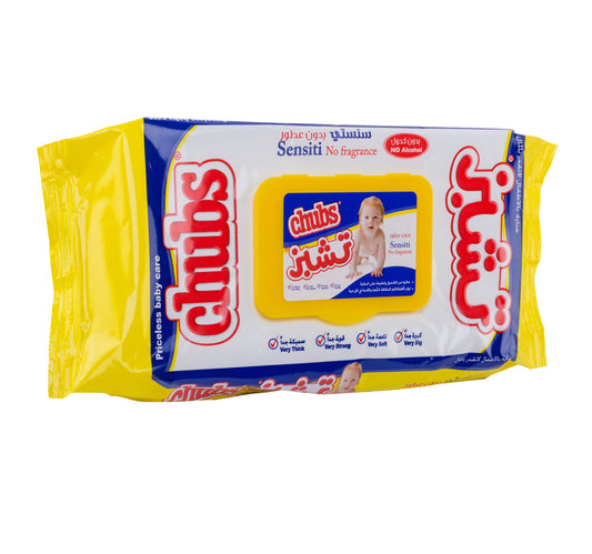 مناديل مبللة للأطفال الحساسة من تشوبز، عبوة سفر، 40 قطعة