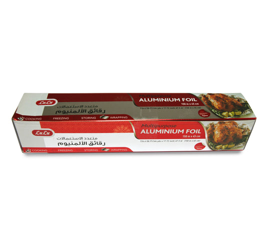 LuLu Multipurpose Aluminium Foil Size 150m x 45cm 726.6sq.ft 1 pc