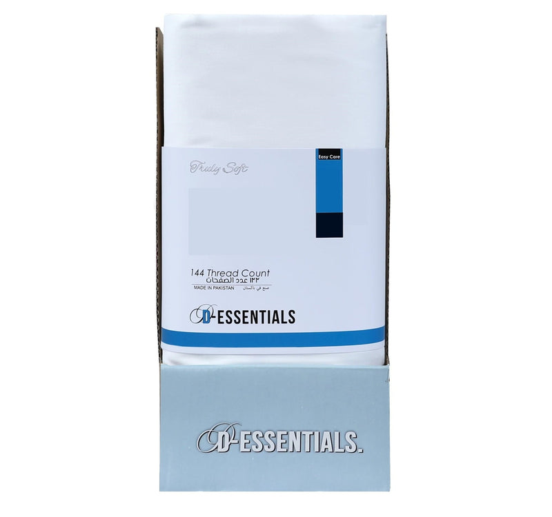 Decora D-Essentials Solid Fitted Sheet 200x200cm White