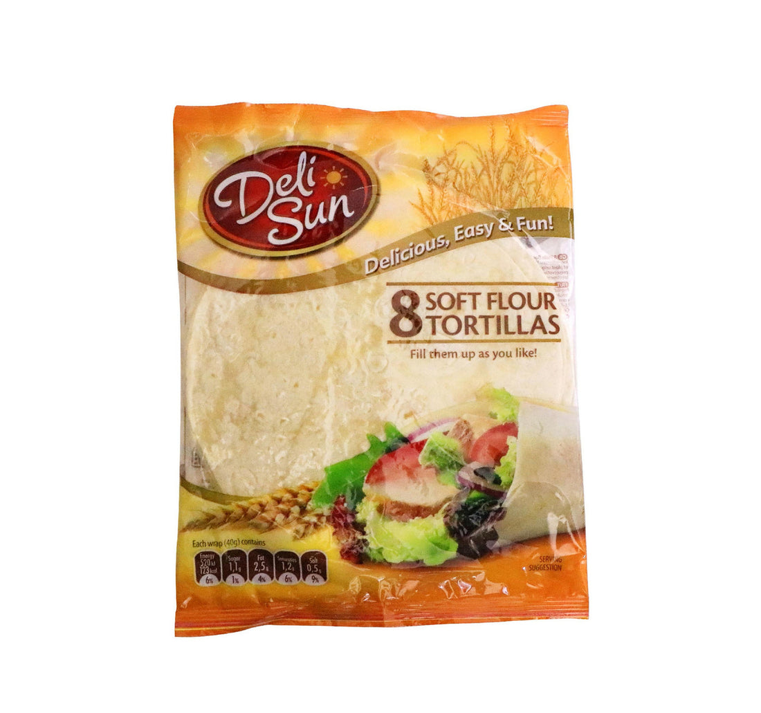 Deli Sun Soft Tortillas Plain 8 pcs 320 g