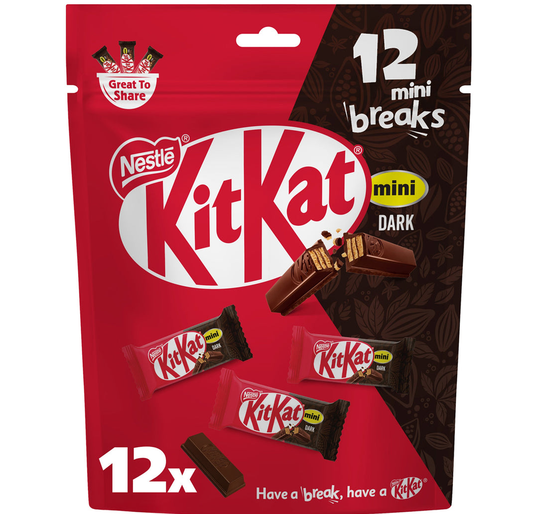 KitKat 2 Finger Mini Wafer Dark Chocolate 12 pcs 162 g