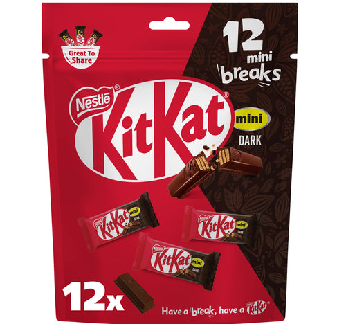 KitKat 2 Finger Mini Wafer Dark Chocolate 12 pcs 162 g
