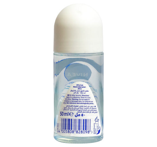 Nivea Fresh Natural Antiperspirant Roll-on for Women 72H Protection 50 ml