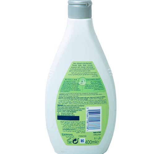 Johnson's Body Wash Anti-Bacterial Micellar Mint 400 ml