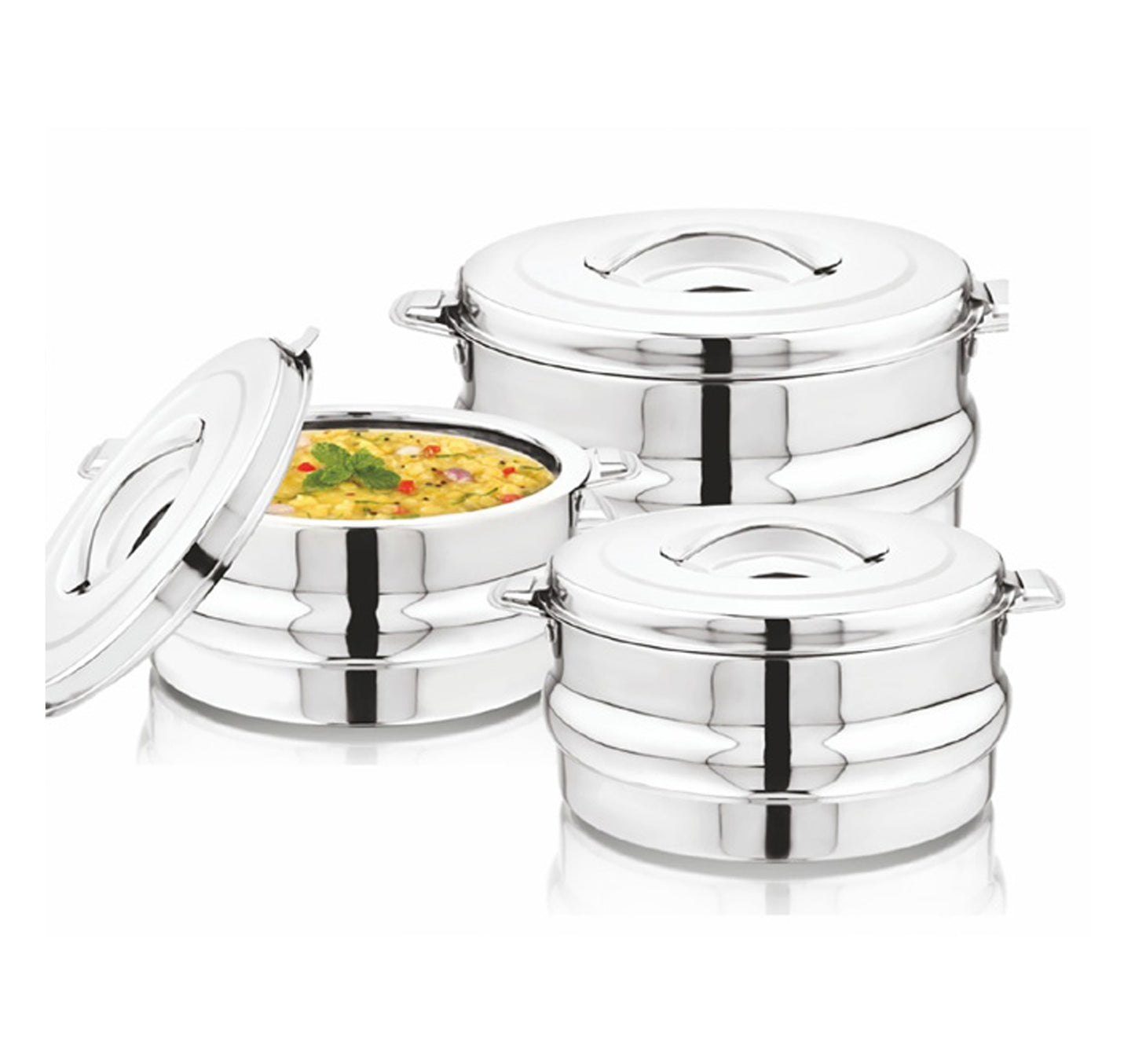 Chefline Stainless Steel Casserole, 3 pcs