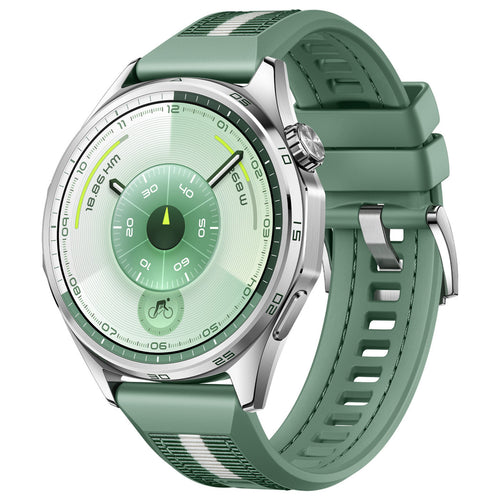 Huawei GT6 Atum GPS + Wifi Smartwatch, 46 mm Stainless Steel Case with Green Woven Strap, ATM-B19