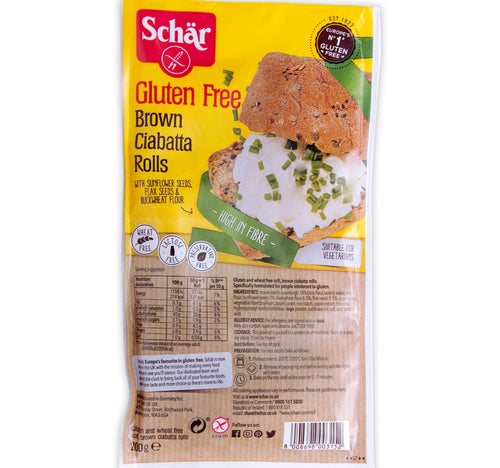 Schar Brown Ciabatta Rolls 200 g