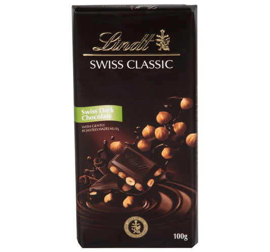 Lindt Swiss Classic Dark Chocolate with Roasted Hazelnut 100 g