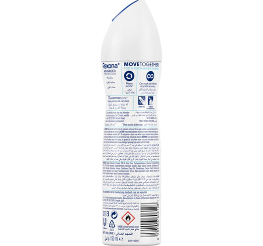 Rexona Women Antiperspirant Deodorant Invisible Black & White 150 ml