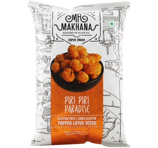 Mr Makhana Popped Lotus Seeds Piri Piri Paradise 75 g