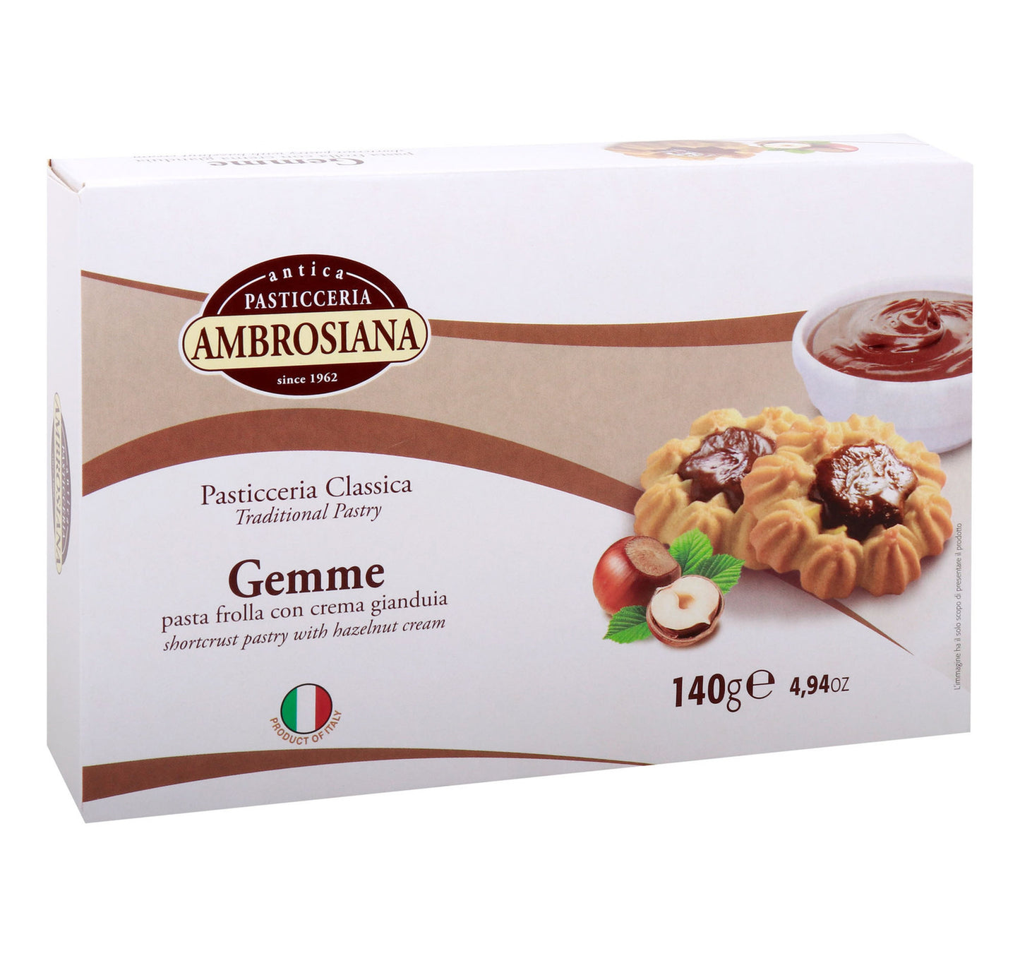 Ambrosiana Gemme Shortcrust Pastry with Hazelnut Cream 140 g
