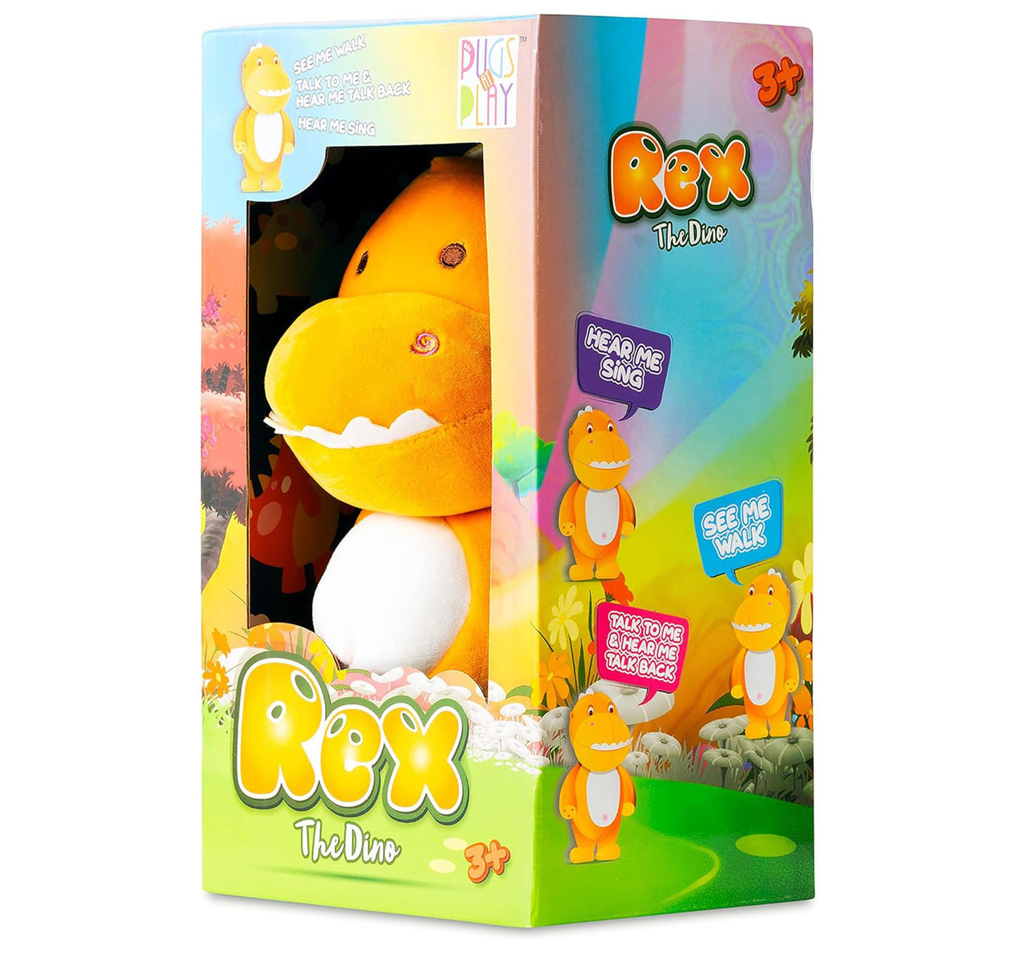 Pugs at Play Rex Walking and Talking Dinosaur, Orange, ST-PAP12