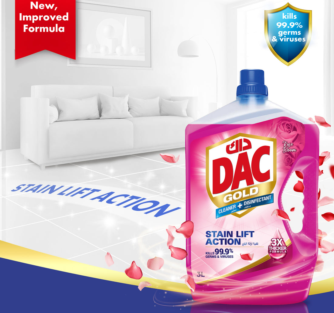 Dac Gold Multi Purpose Cleaner And Disinfectant Rose Bloom 1 Litre