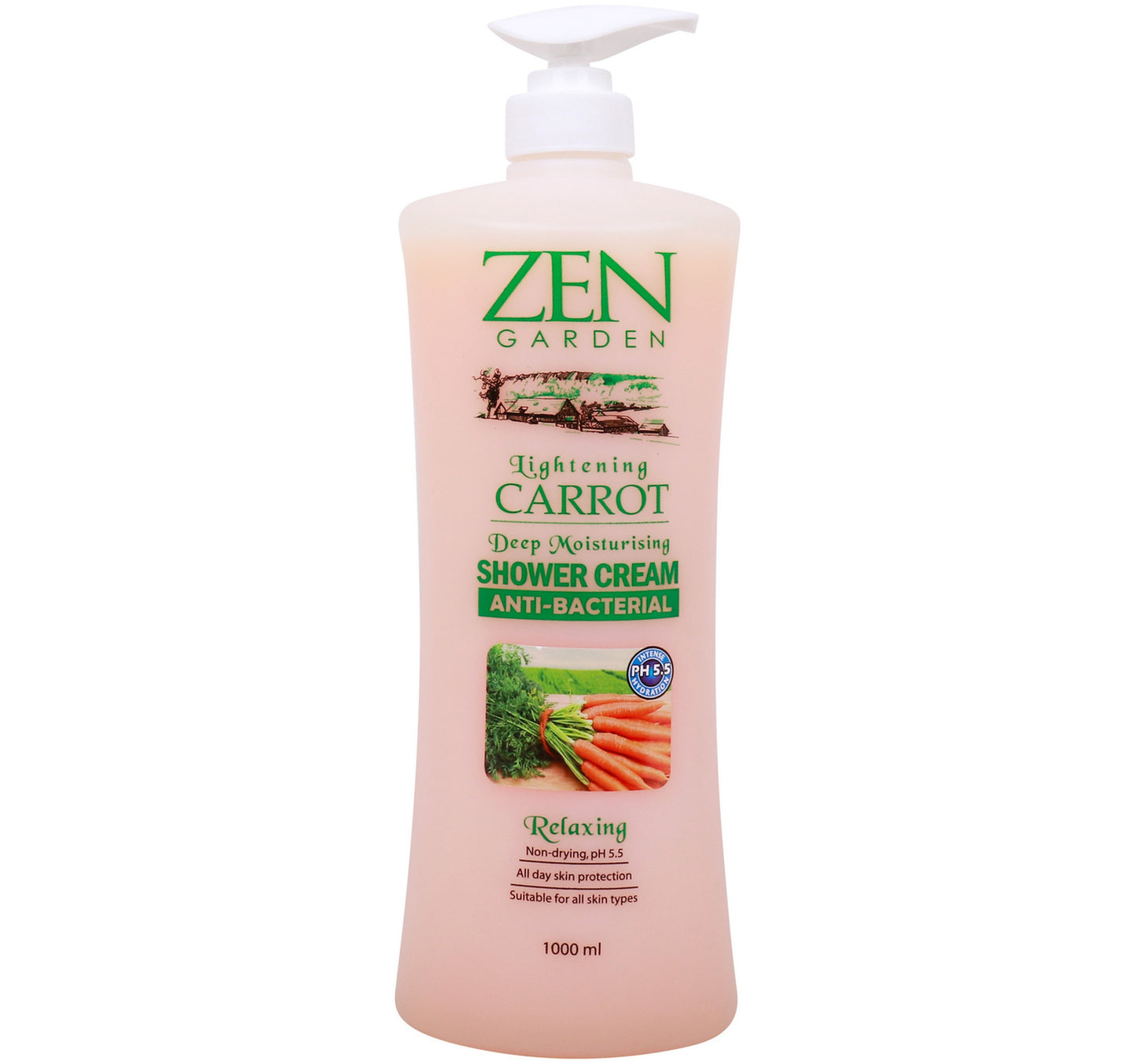 كريم الاستحمام المضاد للبكتيريا بخلاصة الجزر من زين جاردن، 1 لتر