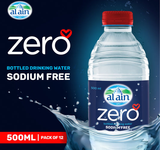 Al Ain Zero Bottled Drinking Water Sodium Free 12 x 500 ml