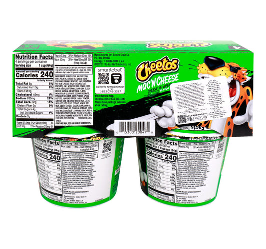 Cheetos Cheesy Jalapeno Mac'N Cheese Pasta Cup 4 pcs 256 g