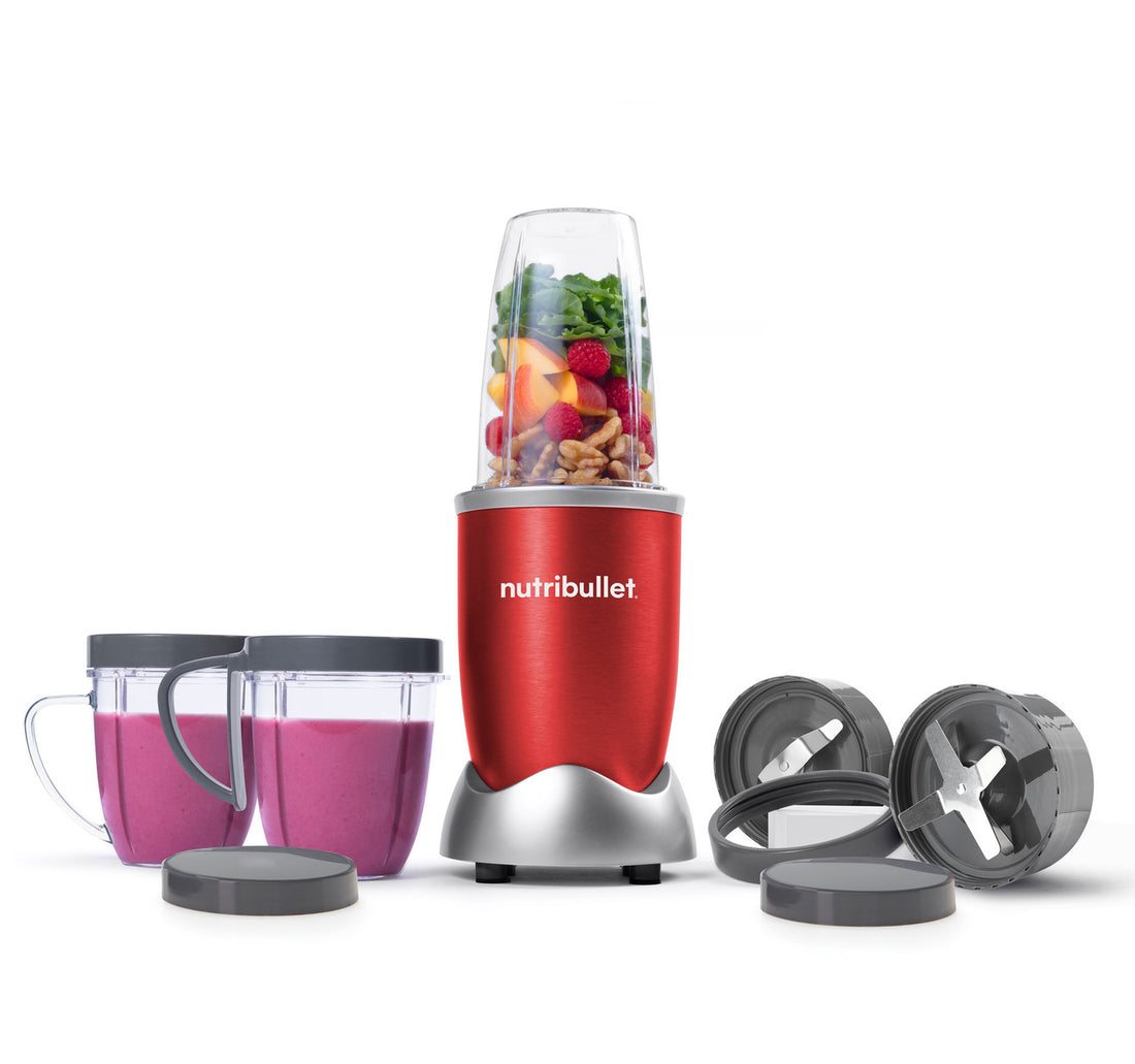 NutriBullet Multi-Function High Speed Blender, 600 W, 9 Piece Accessories, Red, NBR-1212R
