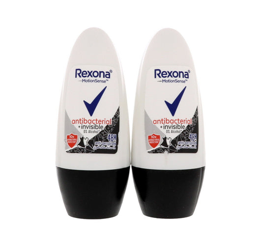 Rexona Women Anti-Perspirant Roll On Antibacterial + Invisible 2 x 50 ml