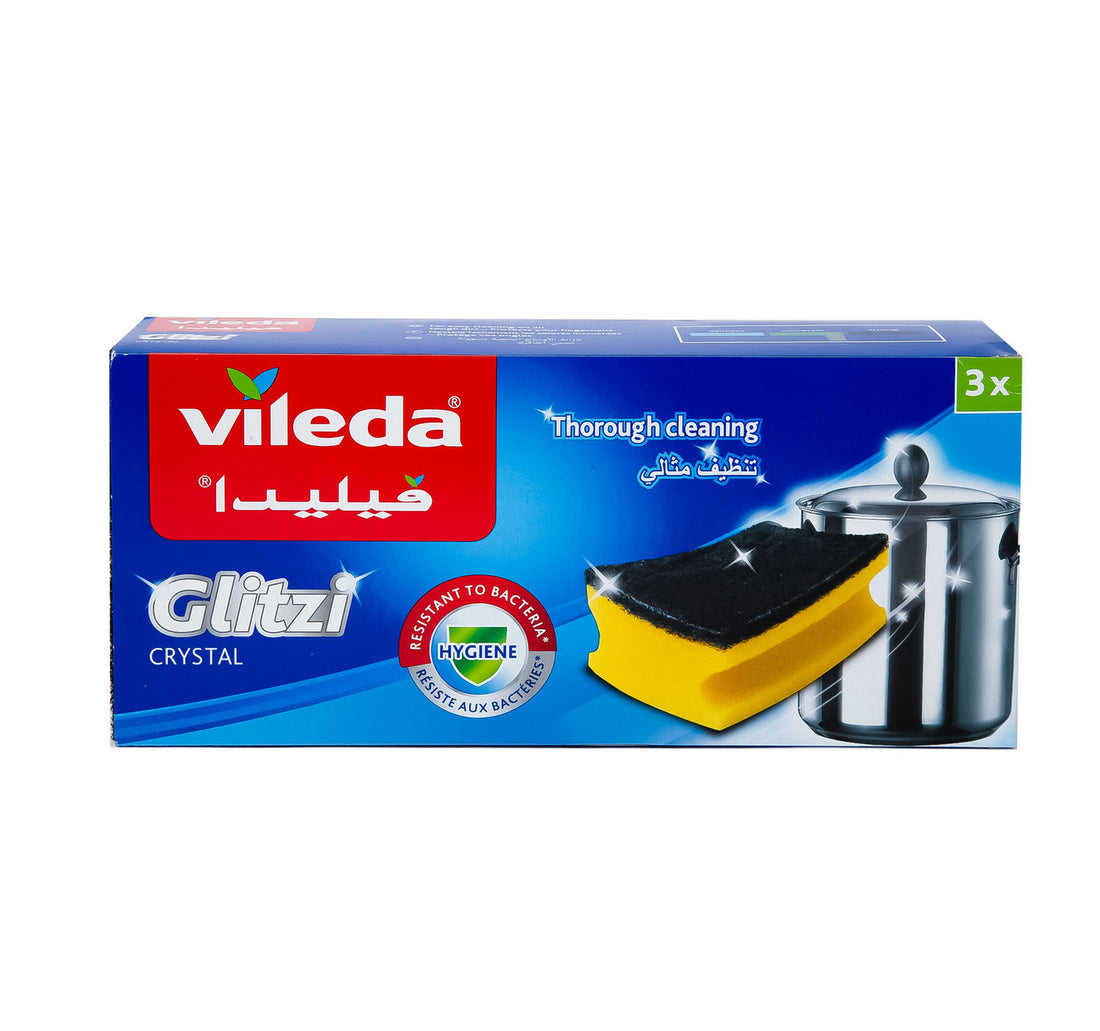 إسفنجة فيليدا جليتزي لغسيل الأطباق، رغوة عالية، 3 قطع