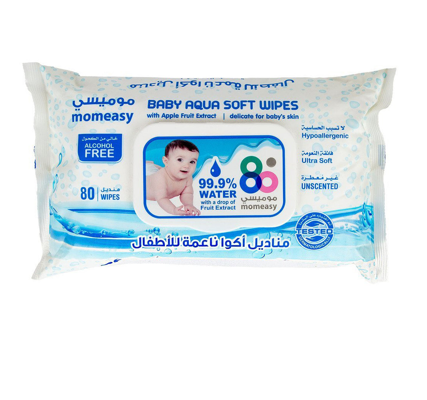Mom Easy Baby Aqua Soft Wipes 80pcs 2+1