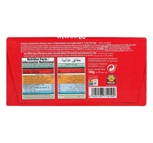 Maruja Compound Chocolate with Milk and Hazelnuts 100g