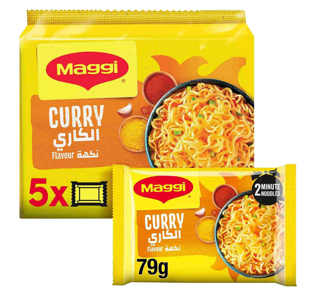 Maggi Curry Flavour 2minutes Instant Noodles Value Pack 5 x 79 g