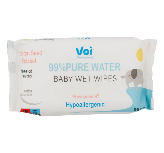 Voi Baby Wet Wipes 99% Water 56 pcs