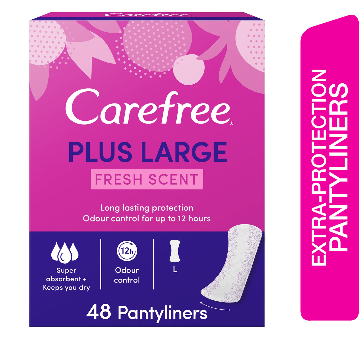 بطانات كيرفري اليومية برائحة منعشة كبيرة، 48 قطعة