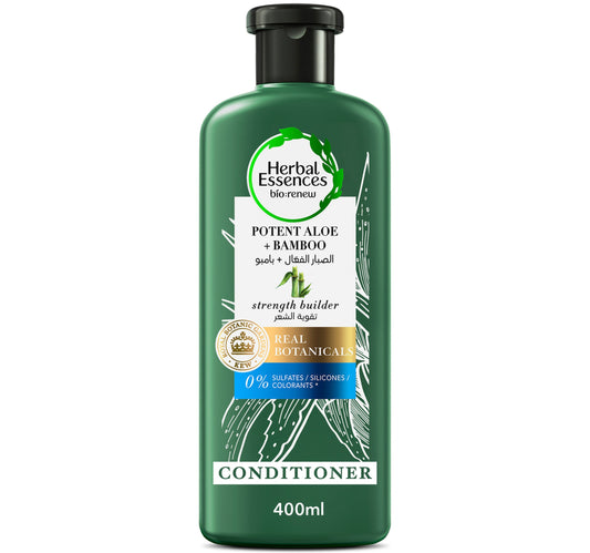 بلسم هيربل إسنسز لتقوية الشعر، خالي من الكبريتات، غني بخلاصة الصبار والخيزران، للشعر الجاف، 400 مل