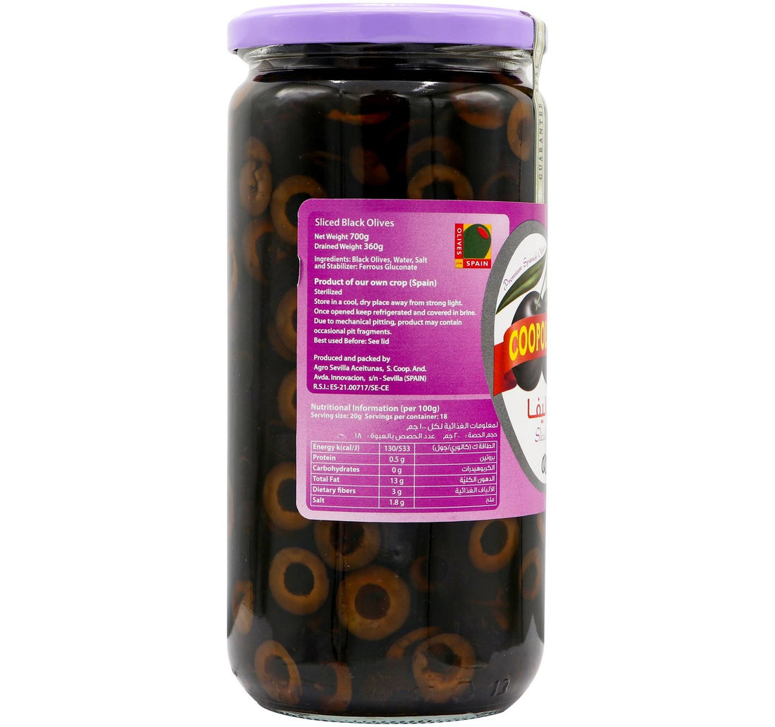 Coopoliva Sliced Black Olives 700 g