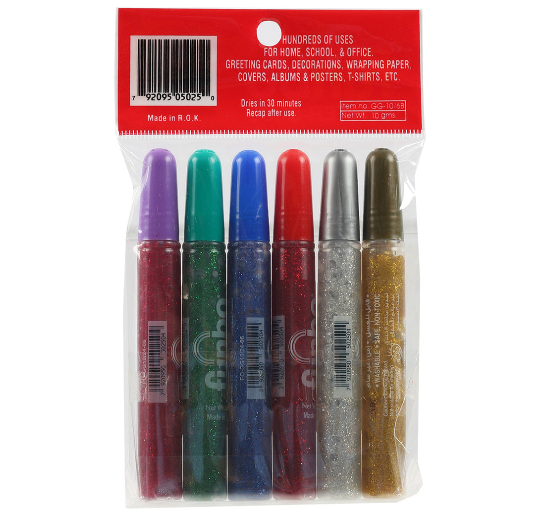 Funbo Glitter Glue 10/6B 6pcs