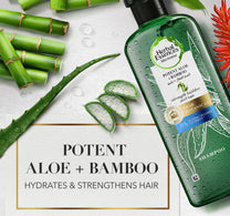 Herbal Essences Hair Strengthening Sulfate Free Potent Aloe Vera + Bamboo Natural Shampoo for Dry Hair 400 ml
