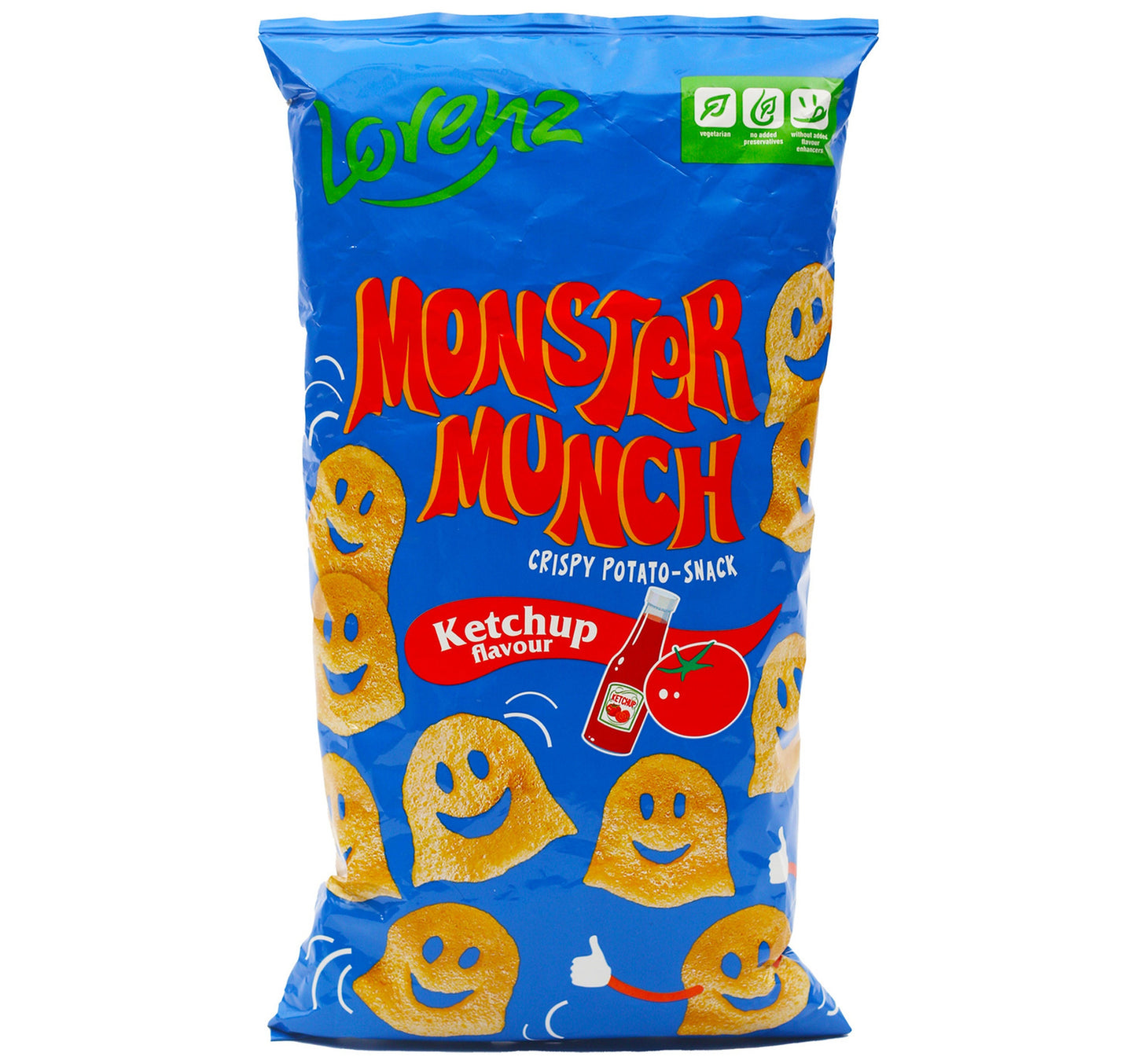 وجبة خفيفة من البطاطس المقرمشة بنكهة الكاتشب من لورينز مونستر مونش، 75 جم