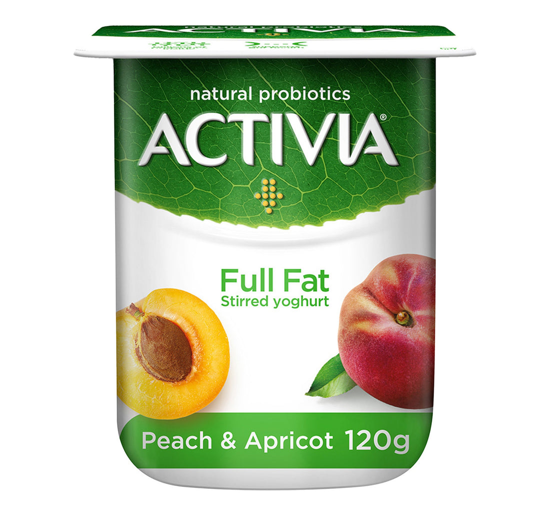 Activia Stirred Yoghurt Full Fat Peach & Apricot 120 g