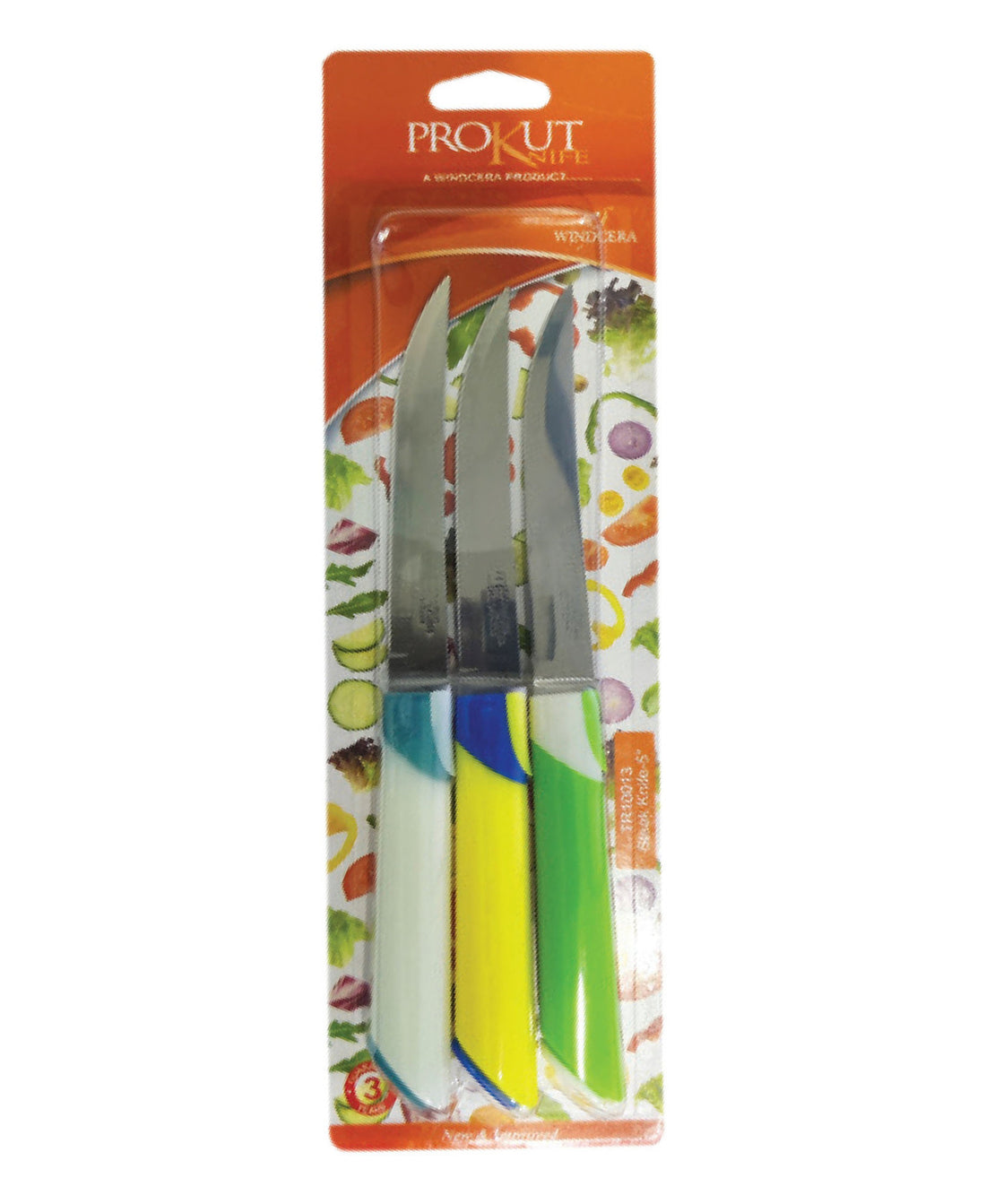 Prokut Kitchen Knife, 3 Pcs, 5 inches, Assorted, TR10013