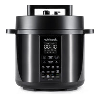 Nutricook Smart Pot 2, 9 in 1 Electric Pressure Cooker, 6 L, 1000 W, 12 Smart Programs with Smart Lid, Black, NC-SP204K