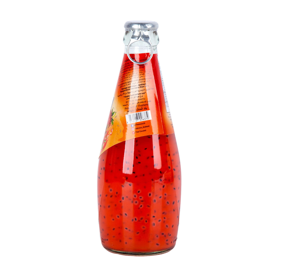 Thai Coco Basil Seed Strawberry Flavor Drink 290 ml