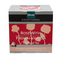 Dilmah Exceptional Real Leaf Tea Rose With French Vanilla 20 Teabags